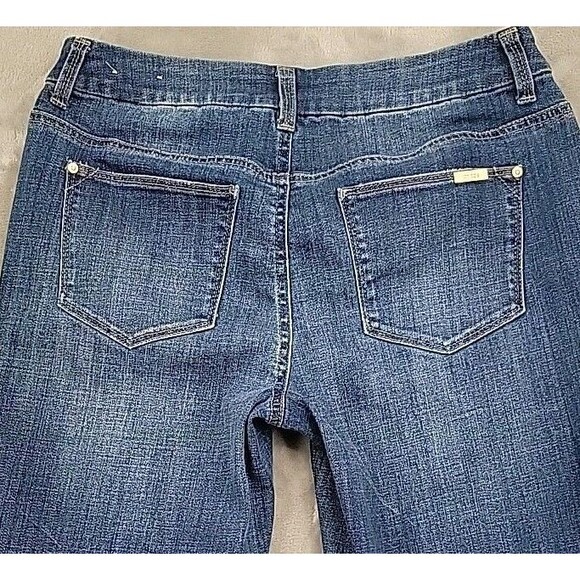 Chicos Jeans Size 2R Chicos 00R Pearls So Slimming Girlfriend Ankle Beads 28x26 - Picture 5 of 13